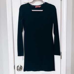 BOOHOO • Long Sleeve Black Mini Bodycon Dress
